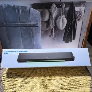 Black and Green Computer Soundbar